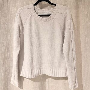 FAVLUX Cropped Cable Knit Sweater Cream NWOT Size M